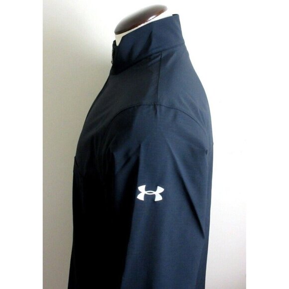 Under Armour Men's Windstrike Water Resistant Storm Full Zipper Jacket Black NWT - Picture 2 of 5
